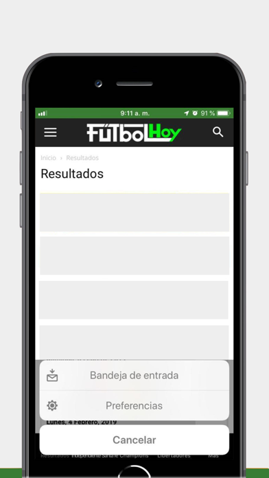 FutbolHoy app Screenshot
