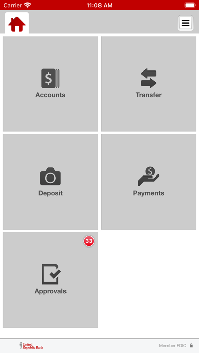 URB Business Mobile Banking Screenshot
