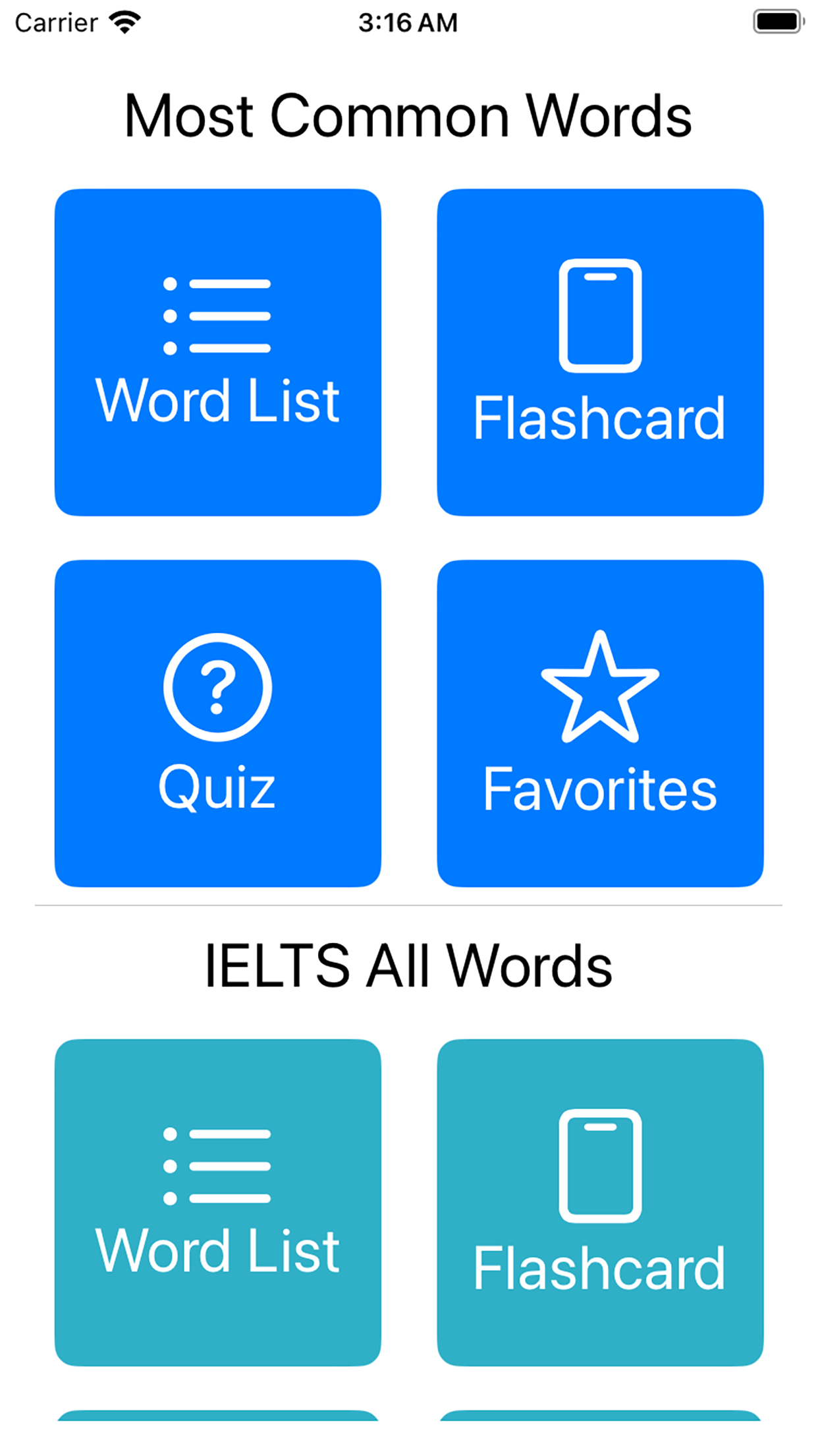 Flashcard and Quiz for IELTS