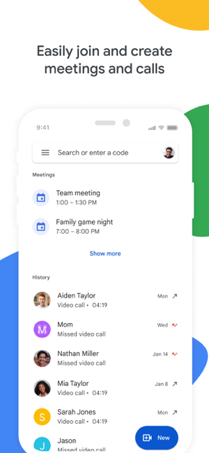 ‎Google Meet תמונות מסך