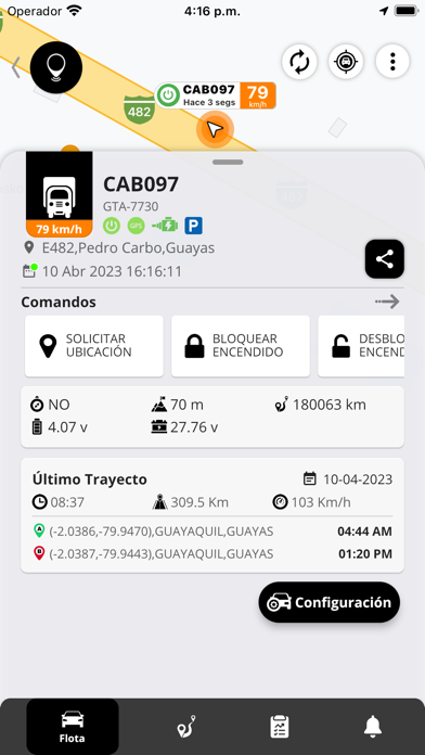 Autolider GPS Screenshot