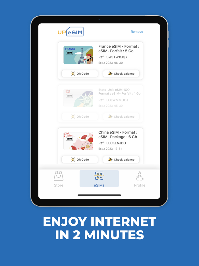 UPeSIM eSIM for nomad wifi