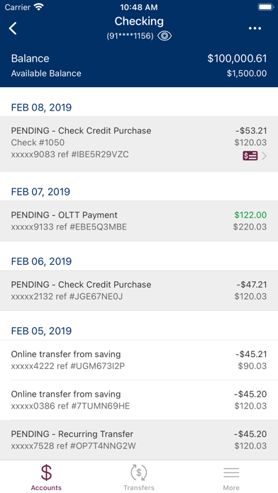 PALCO Federal Credit Union Screenshot