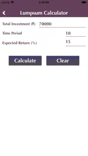lumpsum investment calculator iphone screenshot 3