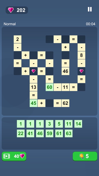 Math Cross Puzzle