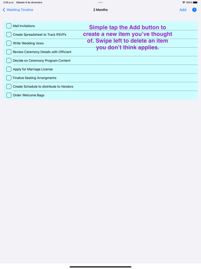 Wedding Timeline Checklist