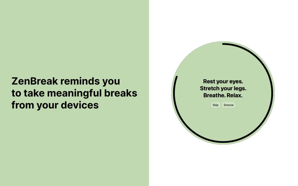#1. ZenBreak - Focus Timer (macOS) 由: Giulio Pimenoff Verdolin