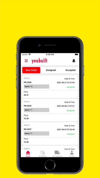 Youbuilt Delivery Man app screenshot