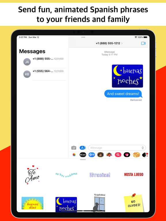 Screenshot #5 pour Spanish-English Stickers