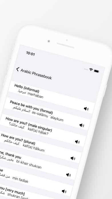 Arabic Phrasebook (Travel) Screenshot