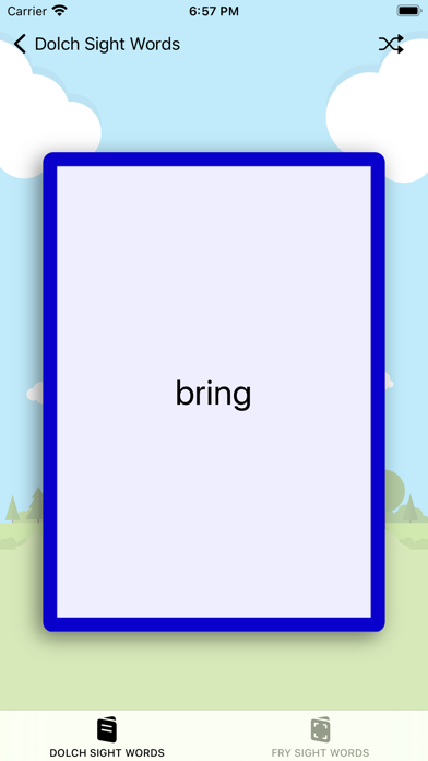 Sight Words Reading Cards Screenshot