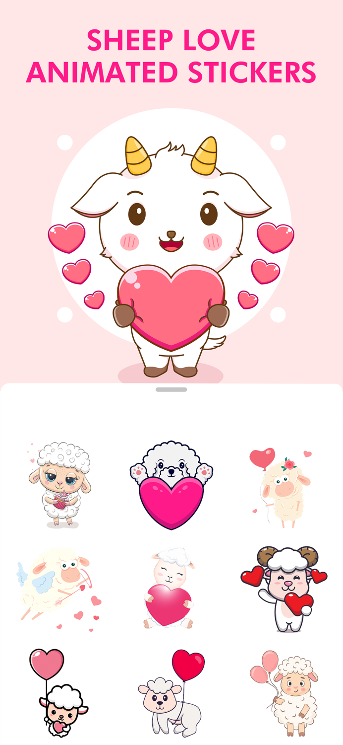 Sheep Love Animated Stickers