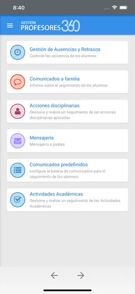 Game screenshot Gestión Profesores 360 apk