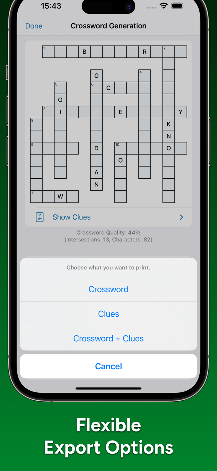 CrossCraft Crossword Tests