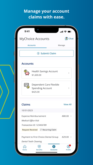 MyChoice Benefits Screenshot