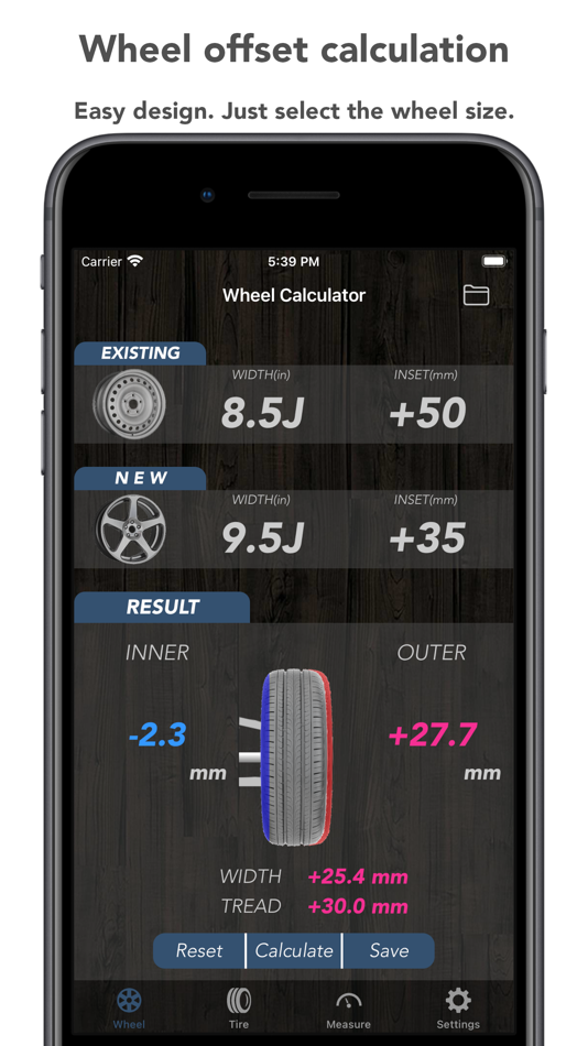 #1. Tire Calculator (Offset&Speed) (iOS) 由: Satoshi Mori