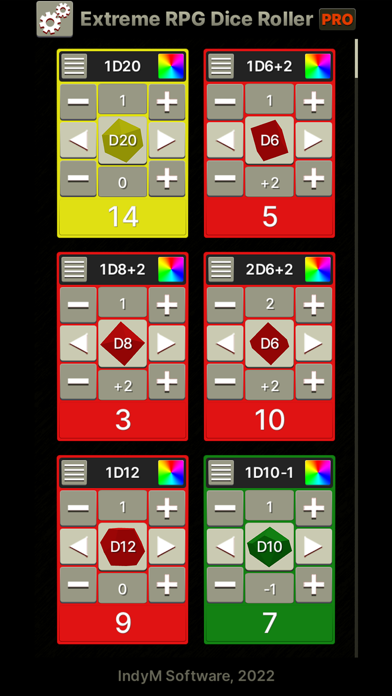 Extreme RPG Dice Roller Screenshot