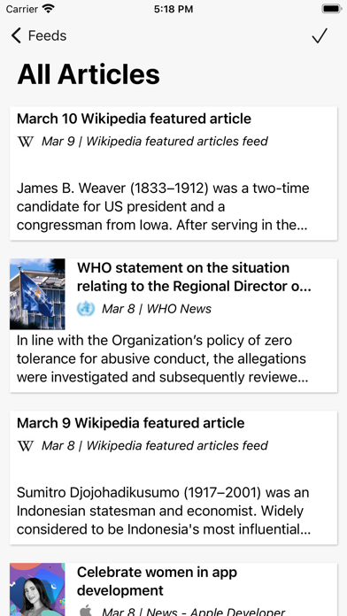 CloudNews - Feed Reader screenshot1