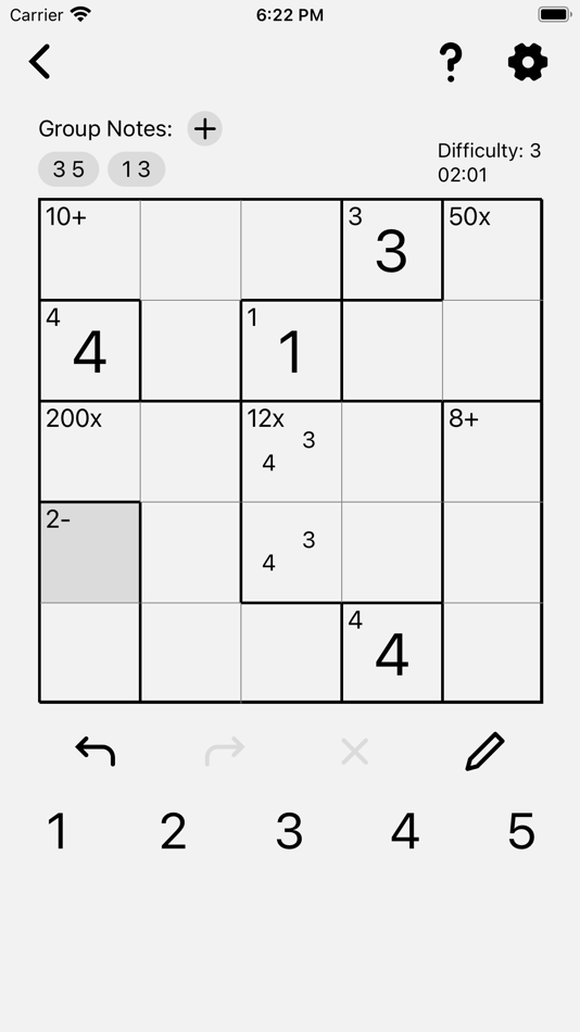 #2. Calcudoku - Griddle Games (iOS) 由: Pixel Forge LLC