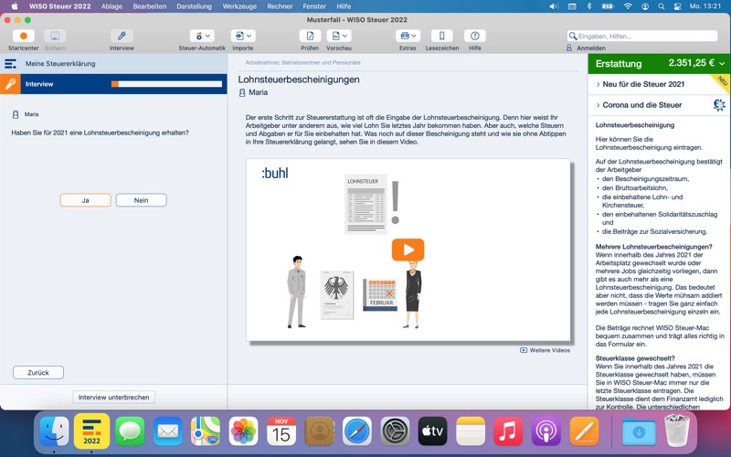 WISO Steuer 2022 Screenshot