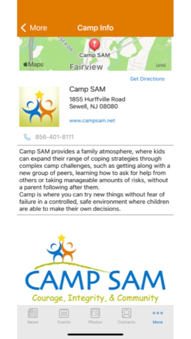 Camp SAM Screenshot