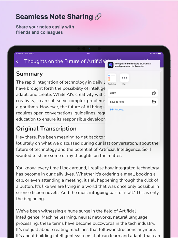 SpeakNotes - Smart Voice Memos
