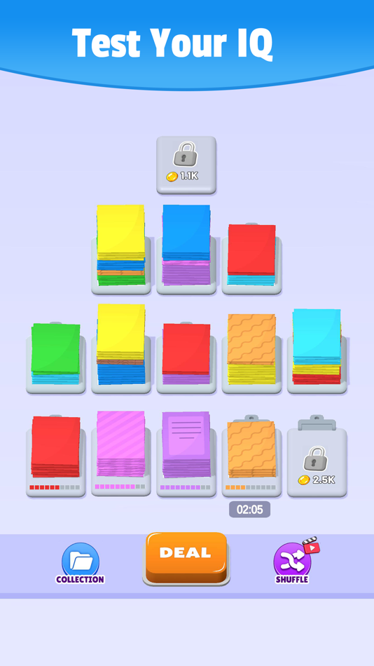 #2. Paper Shuffle Sort (iOS) Podle: Sablo Studio