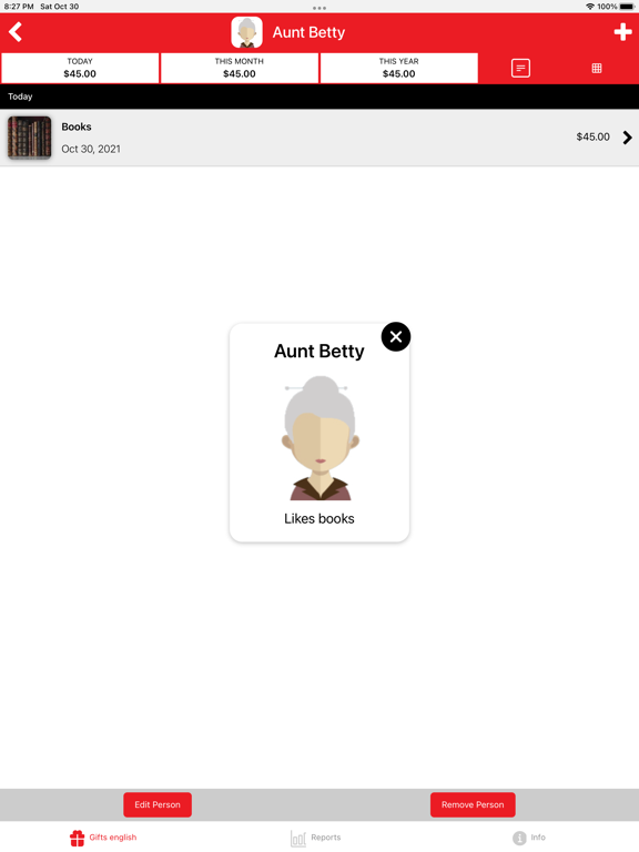 Screenshot #6 pour Gift Spending Tracker