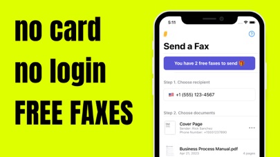#FAX from iPhone: free sending Screenshot