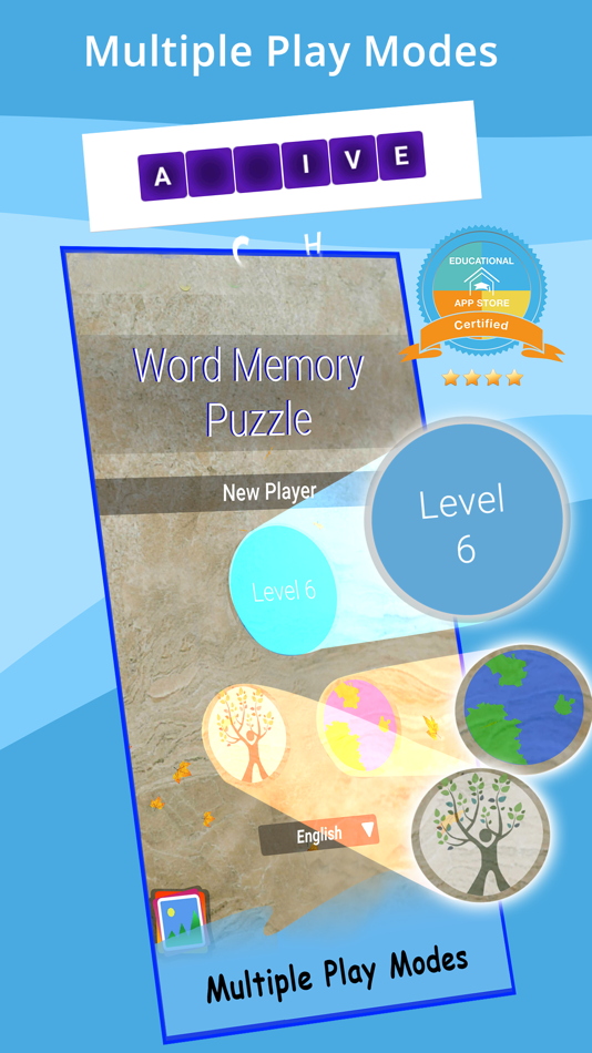 #3. Word Memory Puzzle (iOS) By: Zemenfes Teclemariam