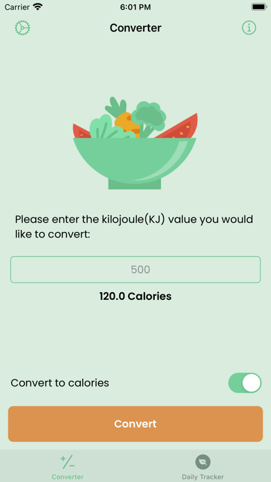 Calorie Count: KJ to Calorie Screenshot