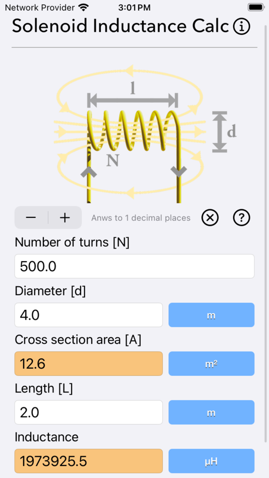 Solenoid Inductance Calculator - 1.2 - (iOS)