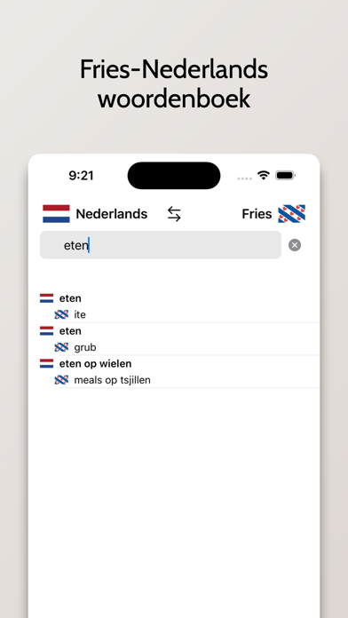 Fries-Nederlands woordenboek Screenshot