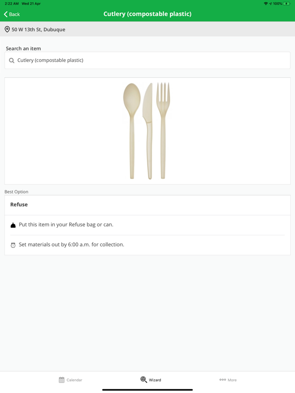 REThink Waste Dubuque iPad screenshot 5 - Reference app