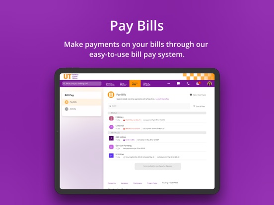 UT Federal Credit Union iPad screenshot 5 - Finance app