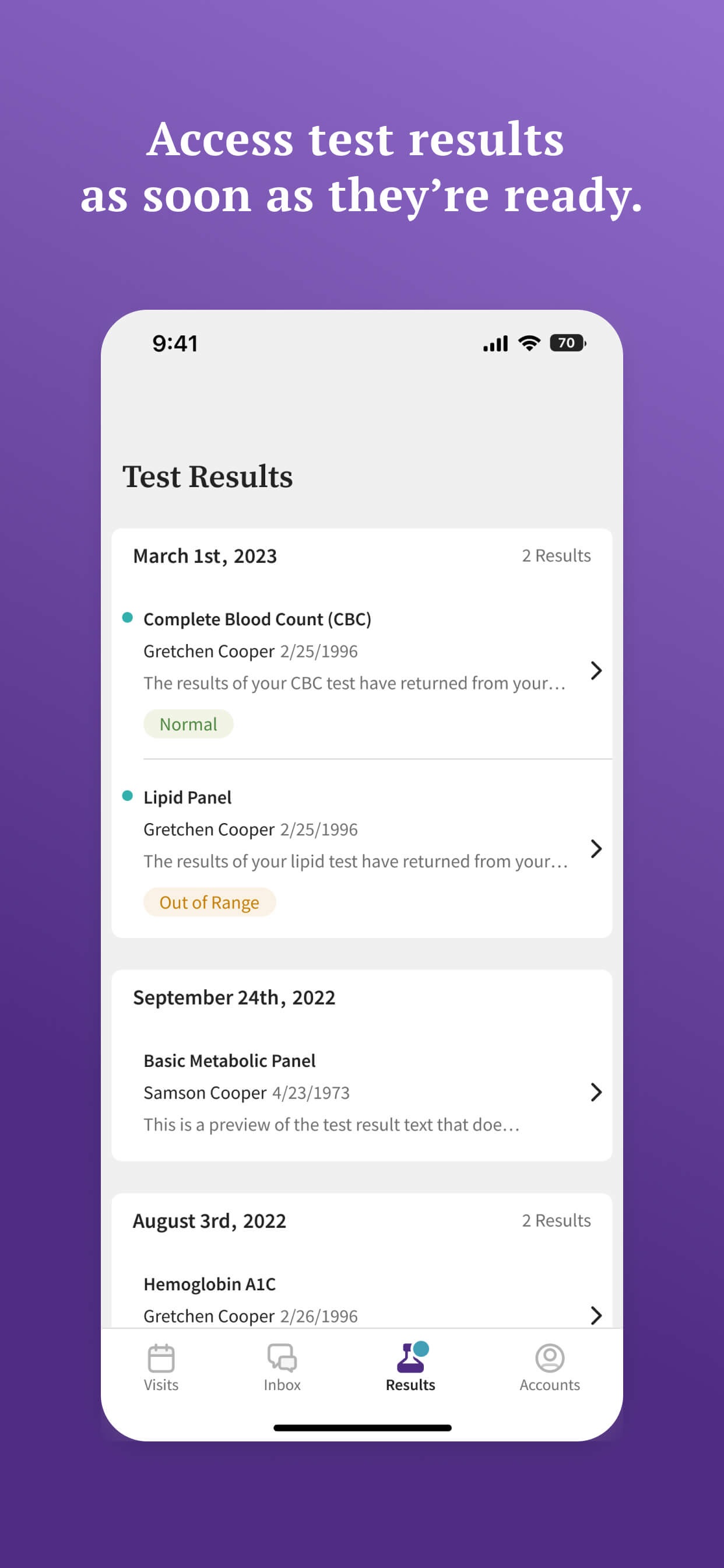athenaPatient screenshot 1