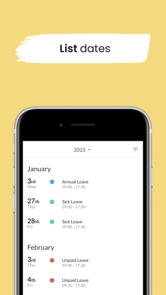 #4. Leave Dates (iOS) 由: Norton Five Ltd