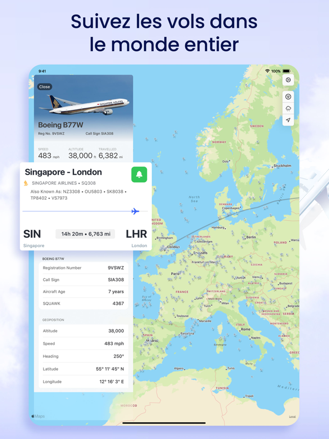 ‎Vols Live - Suivi des vols Capture d'écran