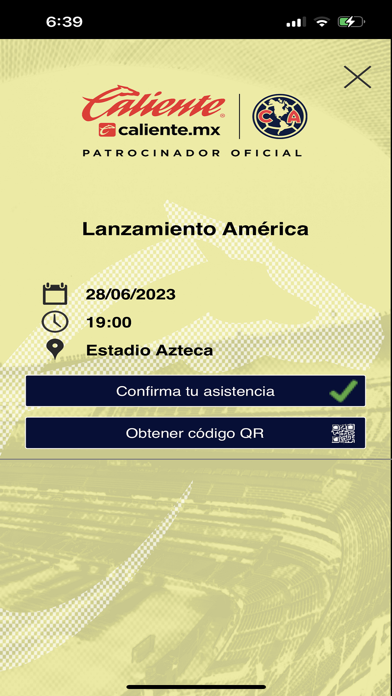 Eventos Caliente Screenshot