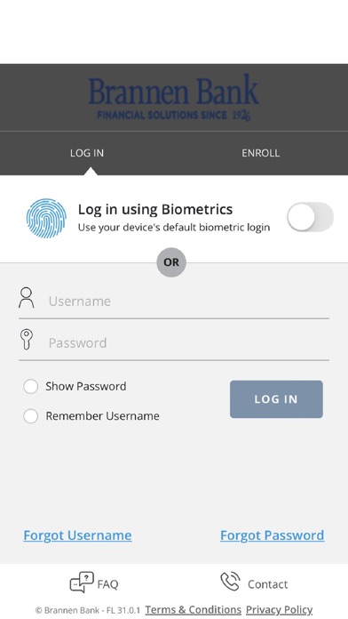 Brannen Bank Credit Card Screenshot