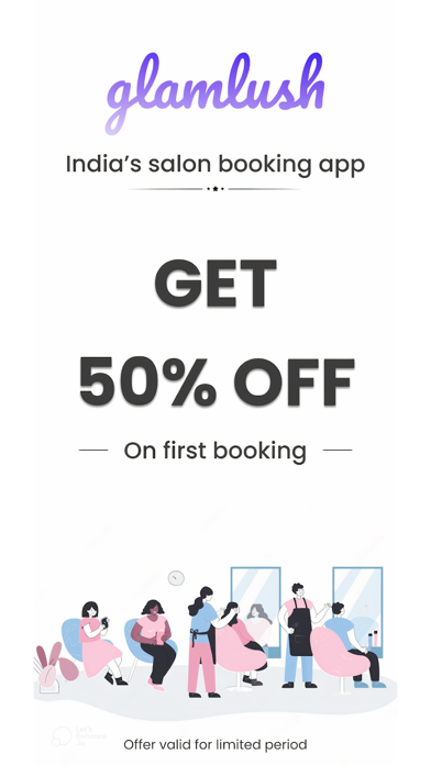 Glamlush: Salon Booking App Screenshot