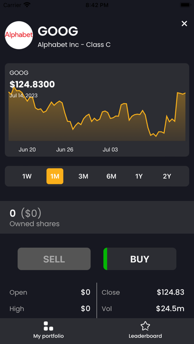 Gain4Fun Stock Market Sim Game Screenshot