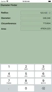 diameter finder - circle calc iphone screenshot 1