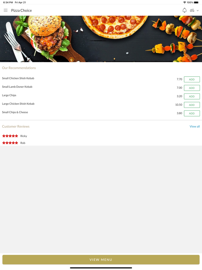 Pizza Choice Farnborough.