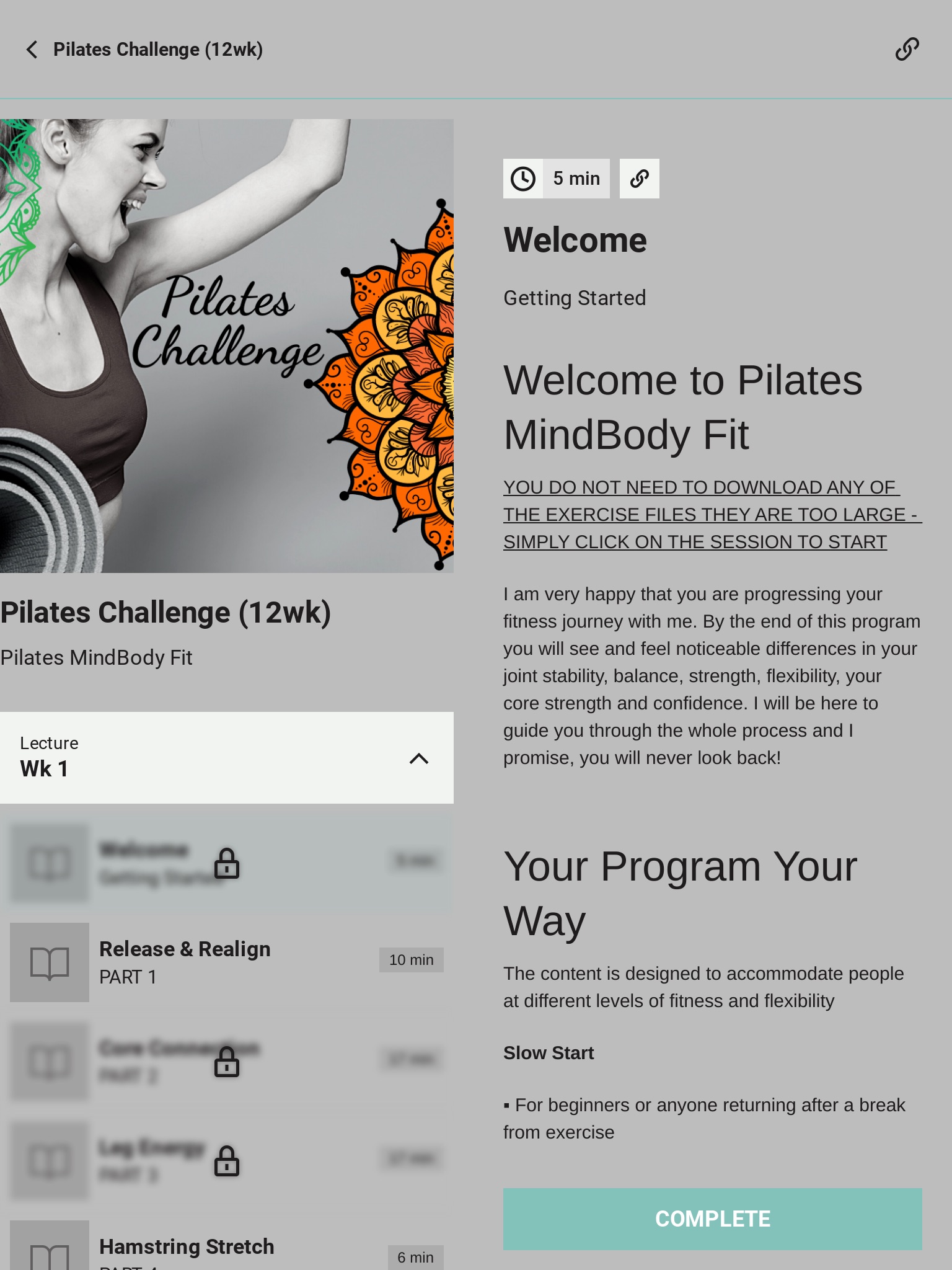 Pilates MBfit screenshot 4