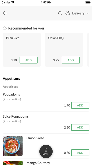 Madras Indian Takeaway. Screenshot