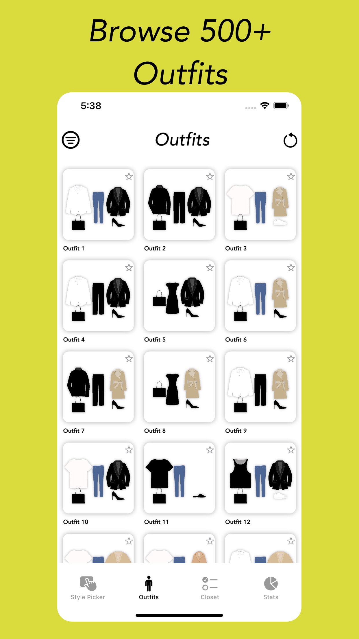 Screenshot do app Capsule Wardrobe Builder