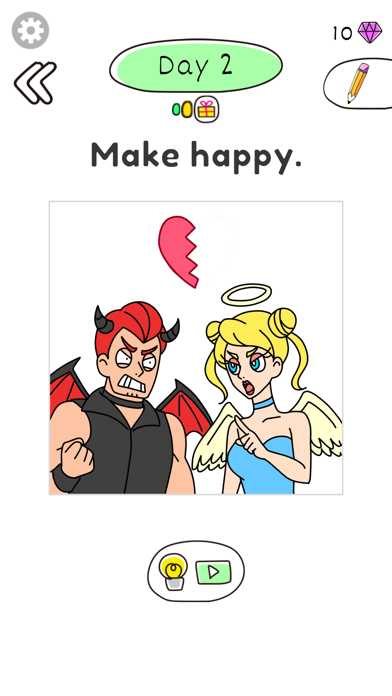 Draw Happy Angel : Puzzle Game Screenshot