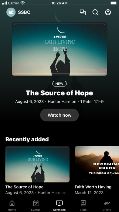 Sparrow Swamp Baptist Church Screenshot