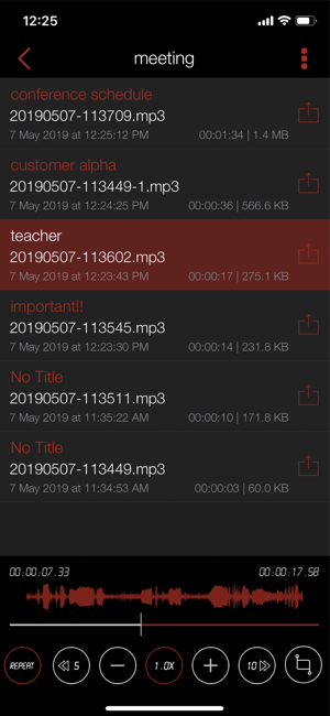 Awesome Voice Recorder PRO AVR Screenshot